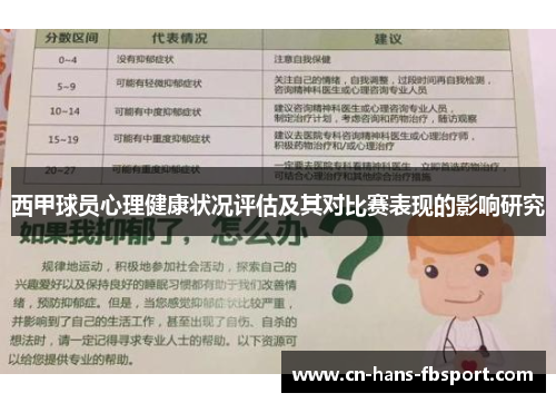 西甲球员心理健康状况评估及其对比赛表现的影响研究 西甲球员心理健康状况评估及其对比赛表现的影响研究